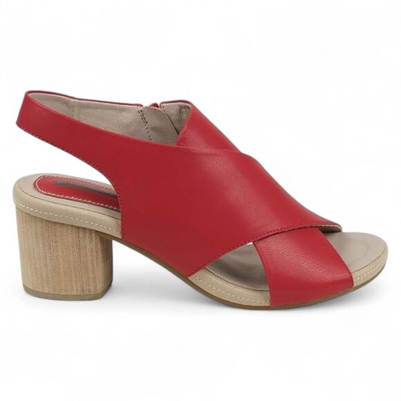 Gc Shoes Women's Keefa Cross Strap Slingback Heeled Sandals - Picture 2 of 5